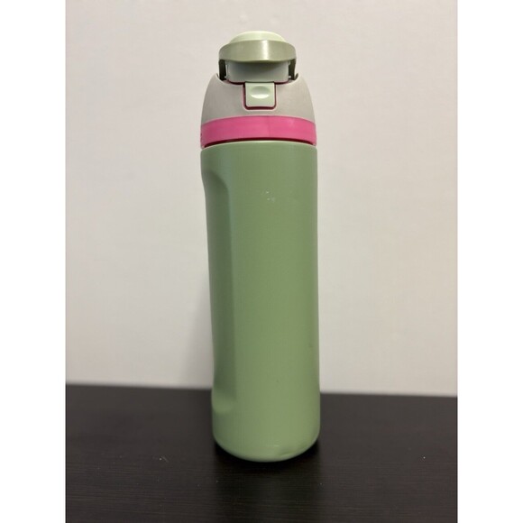 Owala FreeSip 24oz Stainless Steel Water Bottle Thermos Neo Sage EUC No Straw - Picture 2 of 7